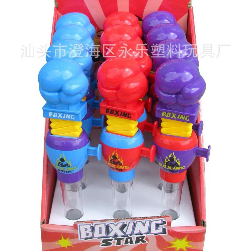 Boxer Telescopic Stick (can Hold Sugar) Kidsren's Hand-pressed Food Can Hold Sugar Toys Toys Candy
