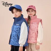 Детский пуховик Disney, белый утиный пух, детская осенне-зимняя одежда, детский жилет для мальчиков и девочек, утолщенный жилет