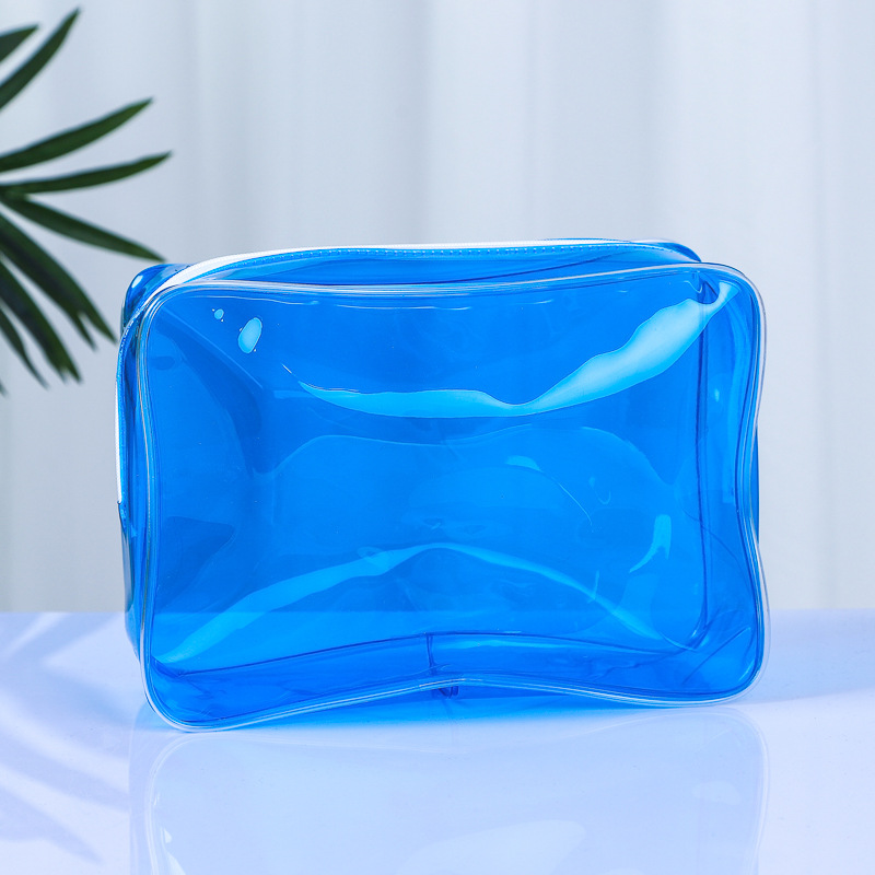 Bolsa de lavado de viaje de cuatro piezas Bolsa de cosméticos de PVC engrosada Bolsa de almacenamiento con cremallera impermeable y a prueba de polvo de gran capacidad image 6