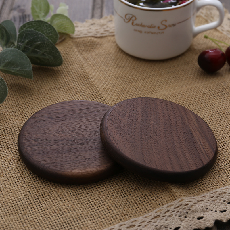 Madera creativa taza de té japonesa de madera almohadilla de madera aislante almohadilla de nuez taza de café almohadilla