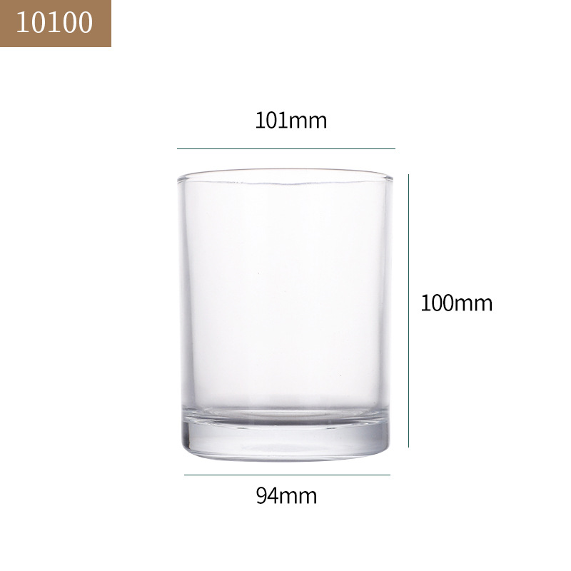 DIY tazas de vidrio perfumadas claras y simples vela casera vela casera vela recipiente de vidrio vacío taza