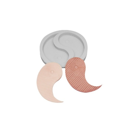 Cross-border new DIY creative handmade soap chocolate silicone mold personalized Yin Yang Tai Chi Bagua fish grinding tool