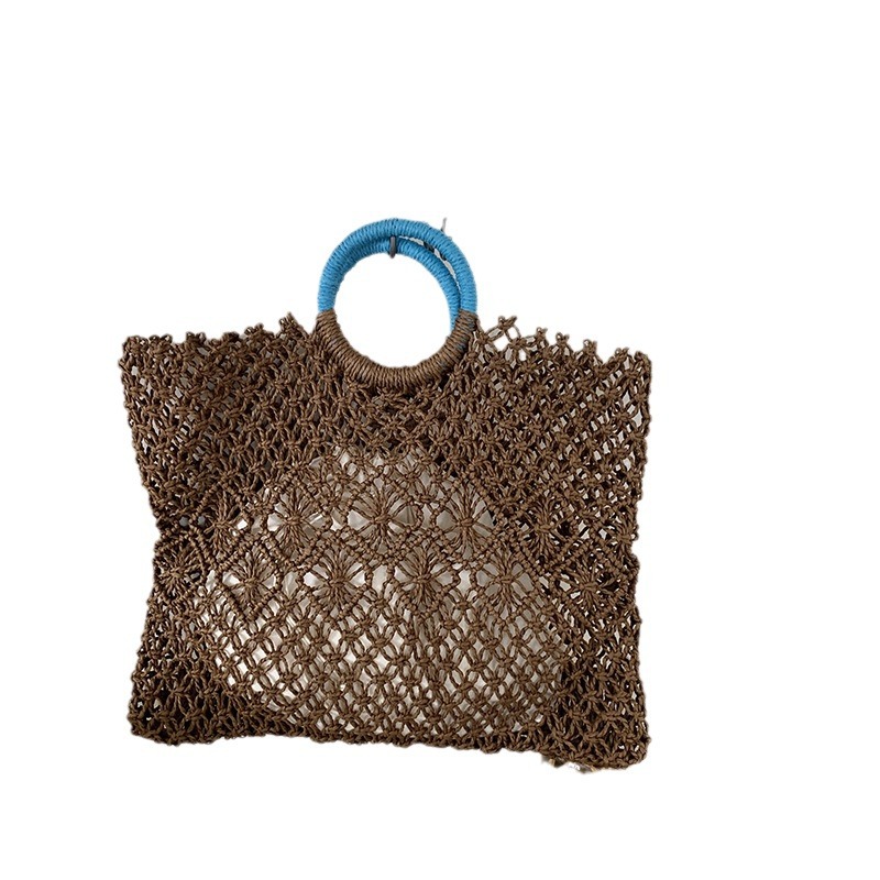 Cross-Border Hot Sale New Niche Versatile Straw Hollow Ins Woven Summer Handbag Beach Bag_voghion.com