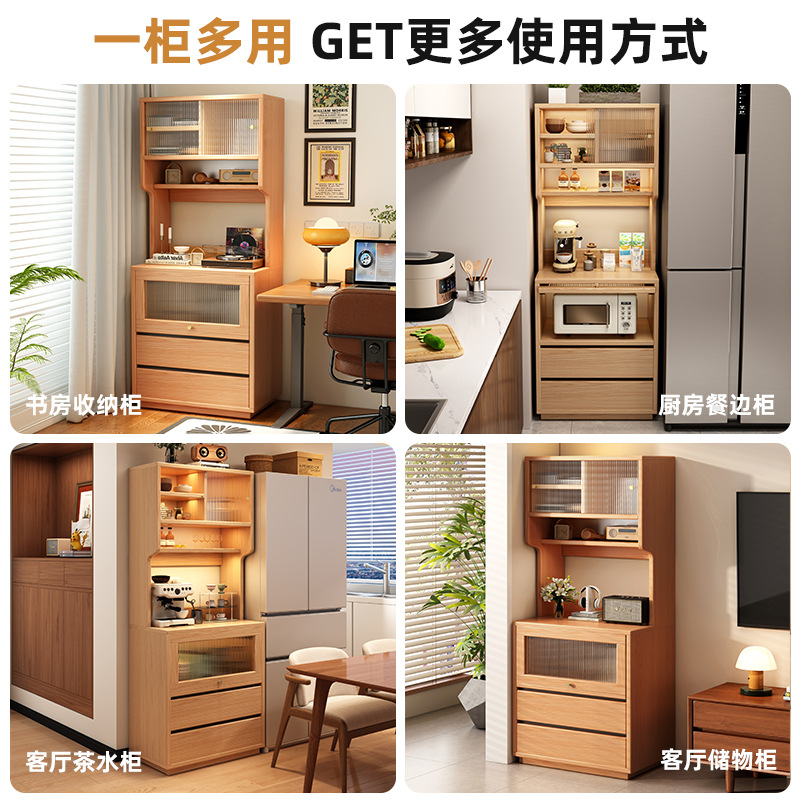 Armario de comedor contra la pared armario integrado armario de almacenamiento sala de estar nuevo armario de madera maciza armario de café armario de té