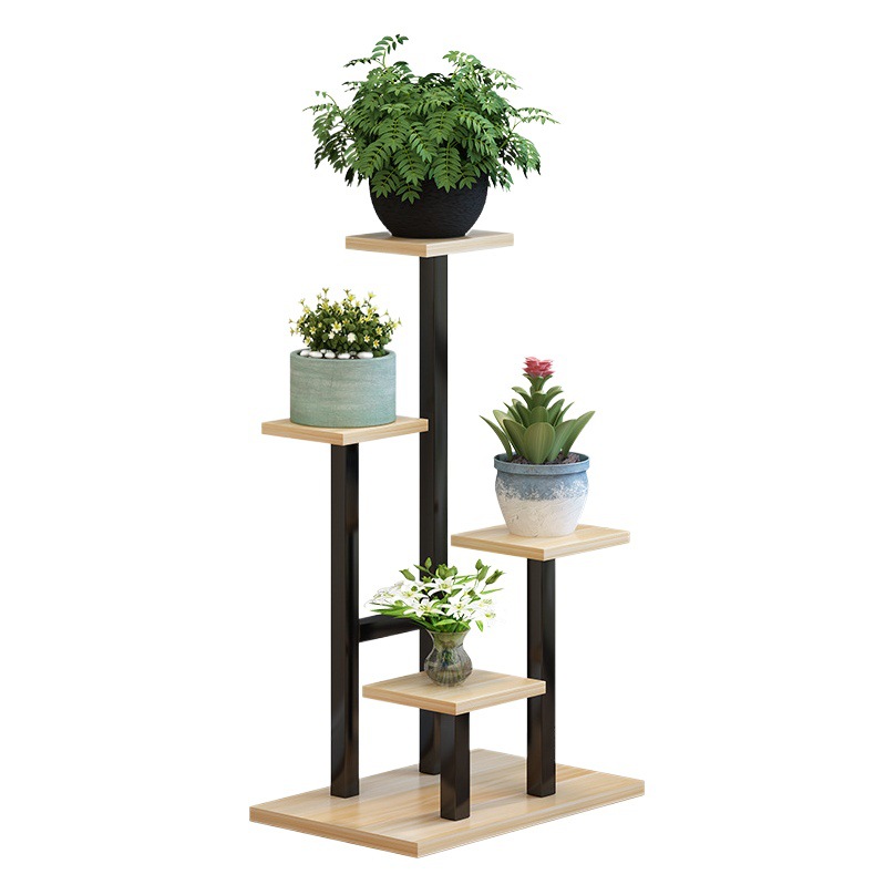 Estante de flores de hierro para sala de estar, estante de flores escalonado para balcón, maceta suculenta, estante de almacenamiento de pie multicapa para interiores