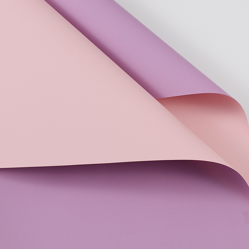 Papel de Regalo de Flores de Papel Ouya de Dos Colores, Material Plástico Impermeable, Papel de Envolver Ramos de Flores, Estilo Coreano, Primer Amor, Papel de Color Puro Especial