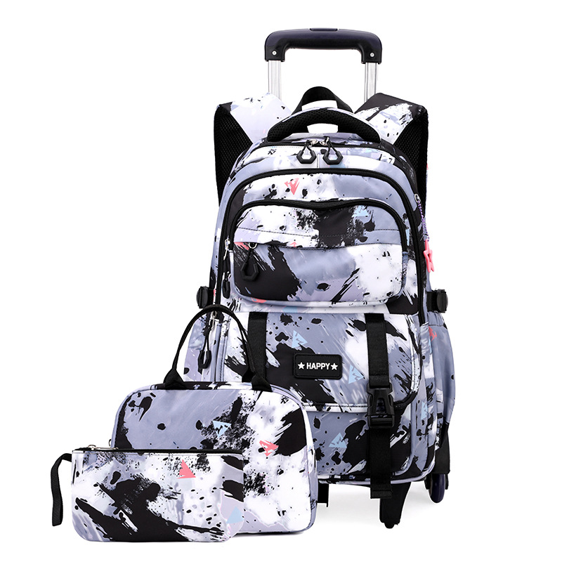 Peces naturales mochila de tirón para niños estudiantes de primaria 3 - 6 grados mochila de secundaria femenina mochila de grados superiores escaleras