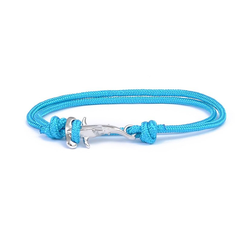 Japanese Ocean Series Small Hammerhead Shark Bracelet Multi-layer Winding Waterproof Umbrella Rope Student Couple Beach Jewelry