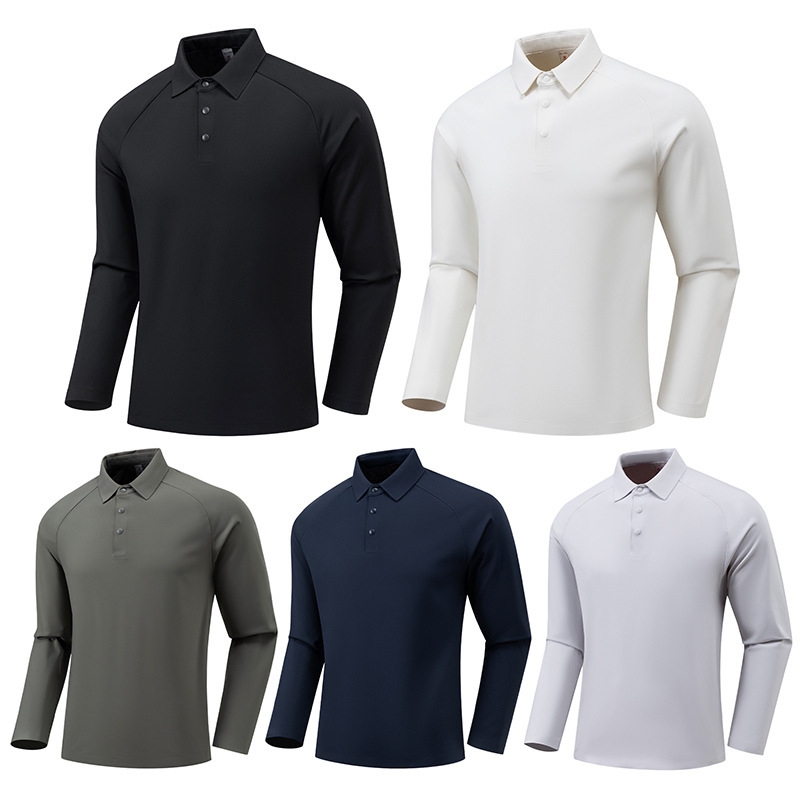 (Fleece-Like Lining) Men's Button-Down Polo Shirt 2026 Autumn and Winter New Style Seamless Casual Long-Sleeved T-Shirt (Fleece-Like Lining) Men's Button-Down Polo Shirt 2026 Autumn and Winter New Style Seamless Casual Long-Sleeved T-Shirt
