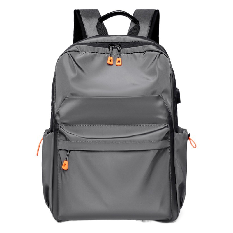 Mochila de tela Oxford mochila de 14 pulgadas Bolsa de ordenador multi-compartimento interfaz de carga USB mochila casual de los hombres