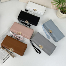 森琳娜2025新款钱包女士韩版多卡位手拿包女大三折长款钱包女定制