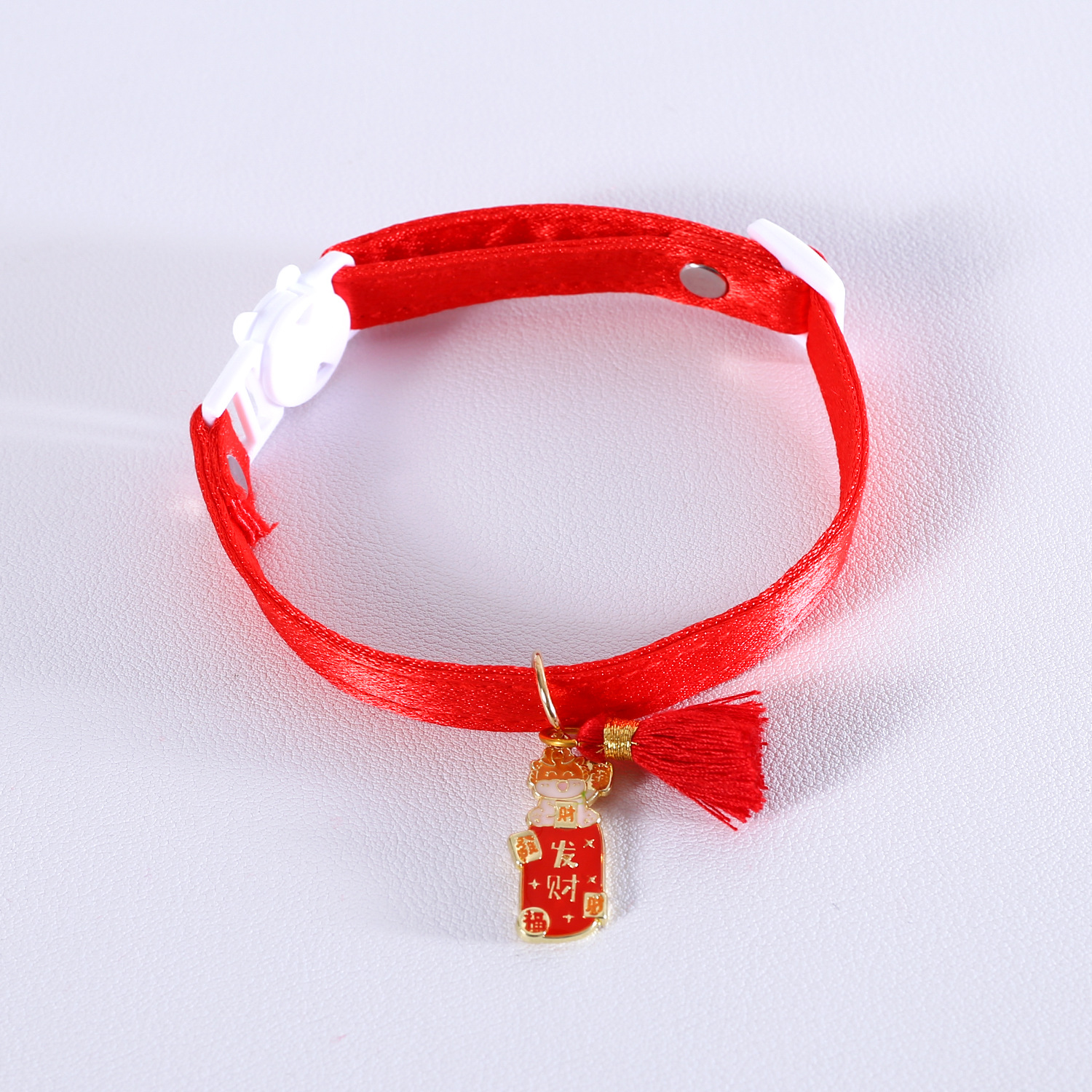 2024 año del dragón collar de mascotas buena suerte fortuna colgante gato cachorro doble collar de celebración