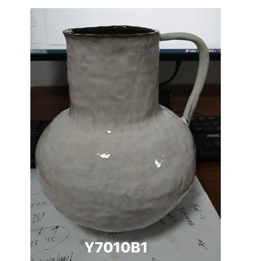 Y7010B1 한손냄비-오프화이트 [입10높이23