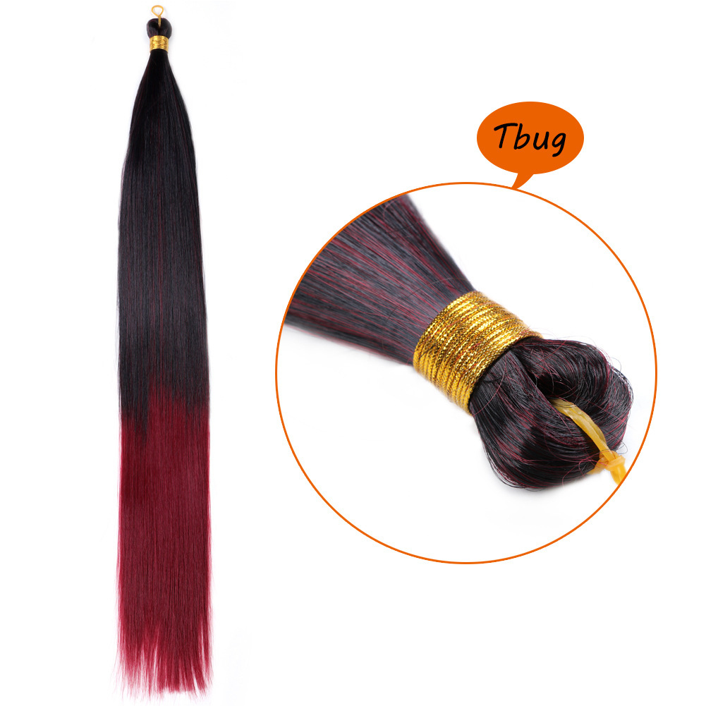 Perücke nahtlose Haarverlängerungen Dreadlocks Perücke gerades Massenhaar Hochtemperatur-Drahtperücke Haarverlängerungen gerader Haargriff_voghion.com