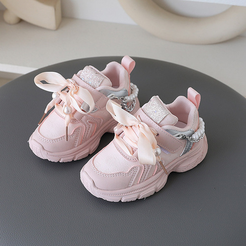 Children's Sports Shoes 2025 Spring and Autumn Soft Sole Leisure Shoes for Young Children Fashion Breathable Dad Shoes Anti-Slip