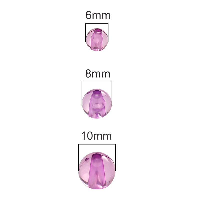 6 | 8 | 10MM 아크릴 투명 라운드 비즈 흩어져있는 비즈 DIY 수제 목걸이 페르시 보석 재료 도매