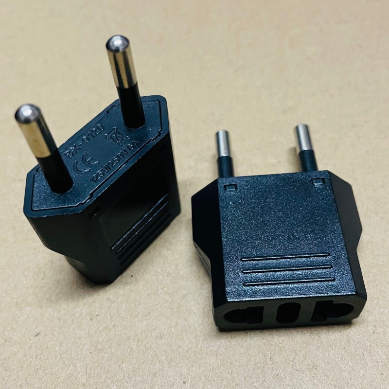 Pequeño estándar europeo transfronterizo, estándar de EE. UU., Conector de conversión estándar de Australia, adaptador de viaje redondo a plano, convertidor de toma de corriente de dos orificios image 11