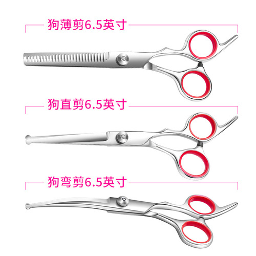 Cross-border supply pet scissors 6-inch Teddy dog hair clippers professional pet grooming and hygiene tool set