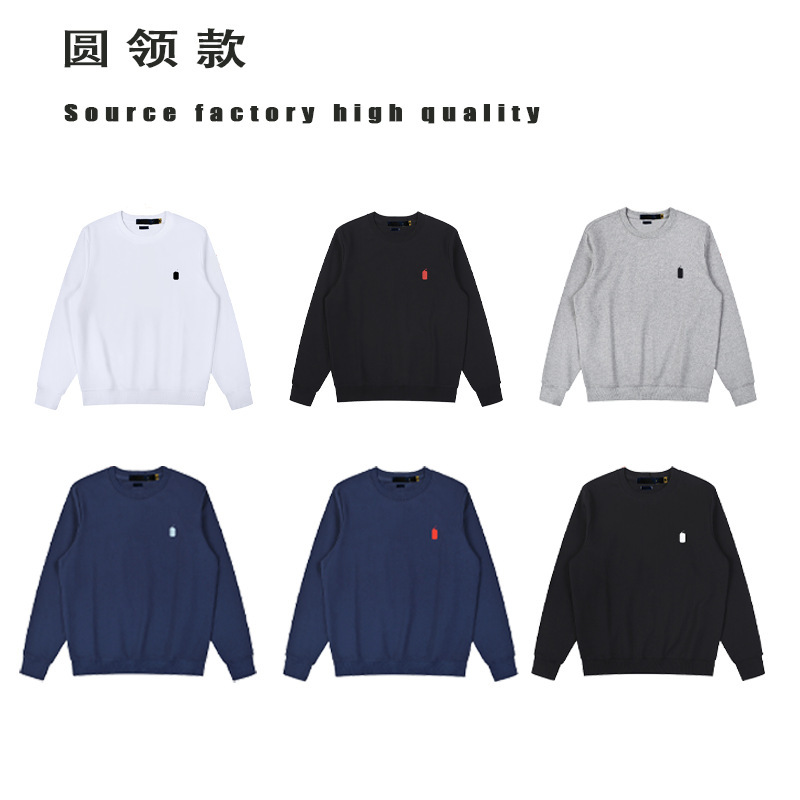 Spring and Autumn Thin Polo Hooded RL Pullover Solid Color Sweatshirt Embroidered Loose Fit Men's Polo Jacket Supply Spring and Autumn Thin Polo Hooded RL Pullover Solid Color Sweatshirt Embroidered Loose Fit Men's Polo Jacket Supply