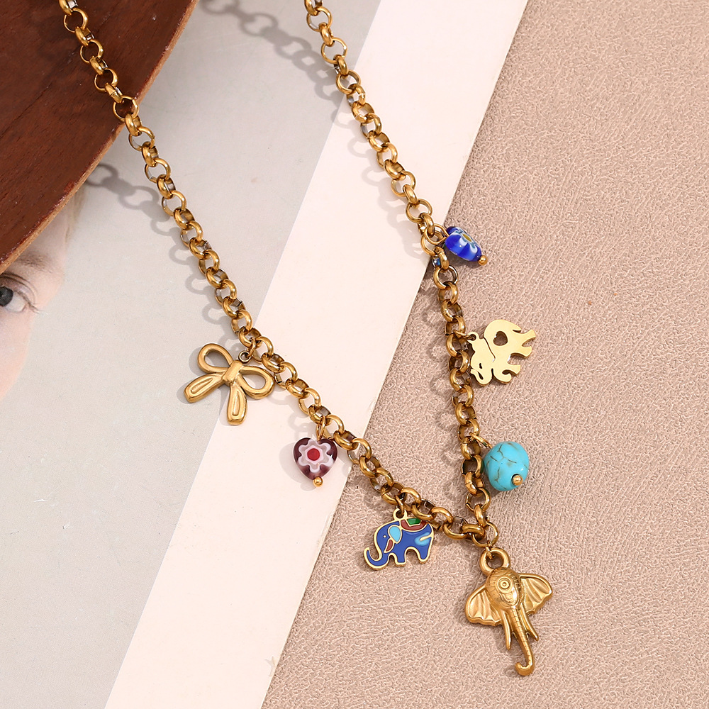 Niche Creative Personalized Charm Necklace Stainless Steel Pendant_voghion.com