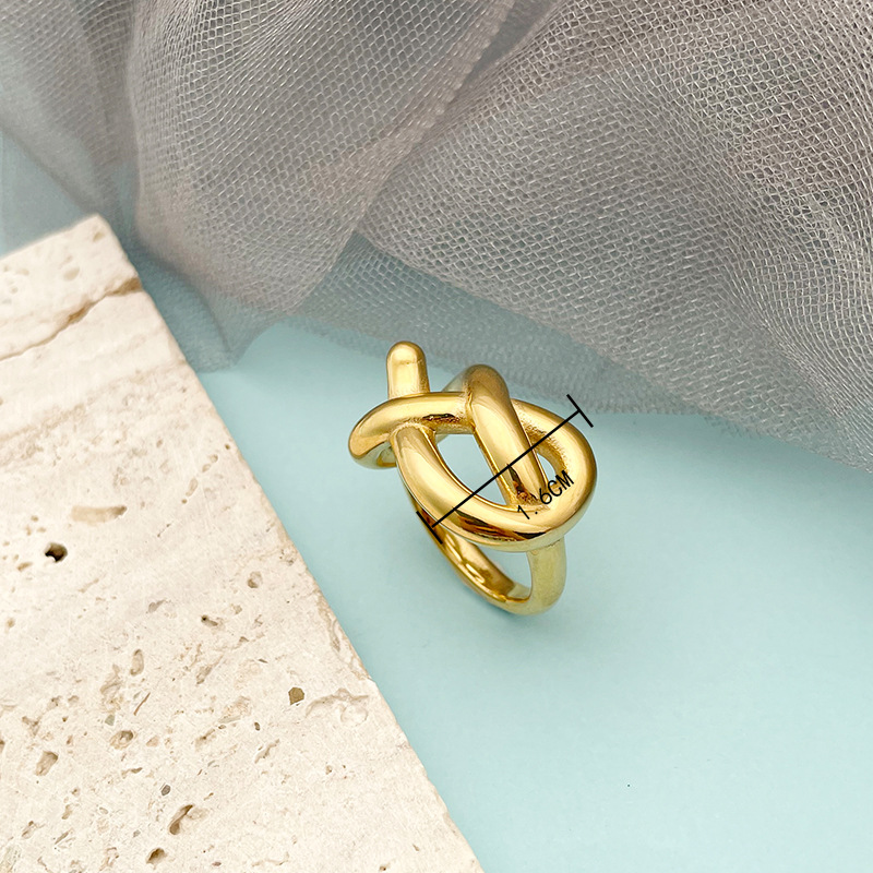 Fashion Geometric Stainless Steel Plating Rings 1 Piece