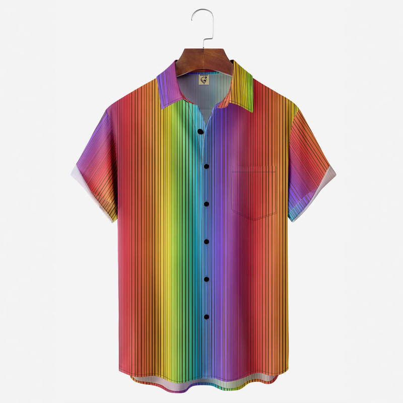 12-1-2023 Creative 3D Digital Printing Moisture Wicking Trendy Loose Short-Sleeved Shirt Men's Top E306