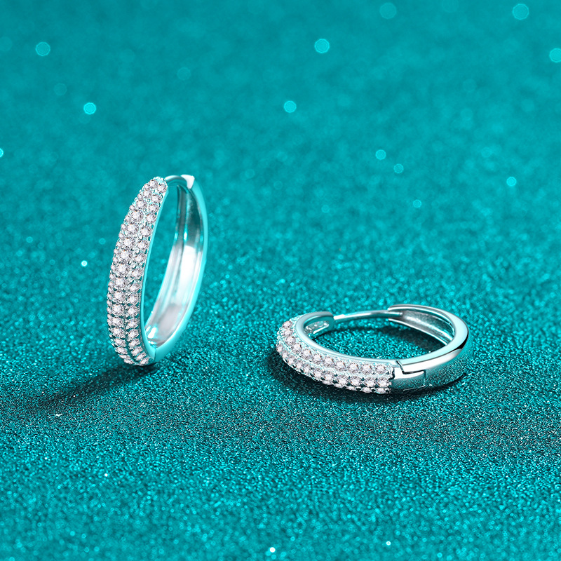 D Farbe Moissanite Creolen Aus Sterlingsilber Elegantes Design_voghion.com
