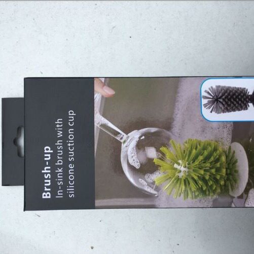 Glass Brush Kitchen Sink Suction Cup Cleaning Brush Goblet Red Wine Glass Vertical Suction Cup Brush