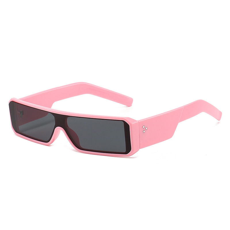 60g Weight Full Frame Glasses Structure Sunglasses Classification PC, UV400 Protection Lens Material Square Glasses Style Travel, Daily Occasion Solid Color Pattern All Seasons Season Unisex Gender Hip-Hop Style Grey, Pink Color Hip-Hop Solid Color PC UV400 Protection Square Full Frame Women's Sunglasses 11