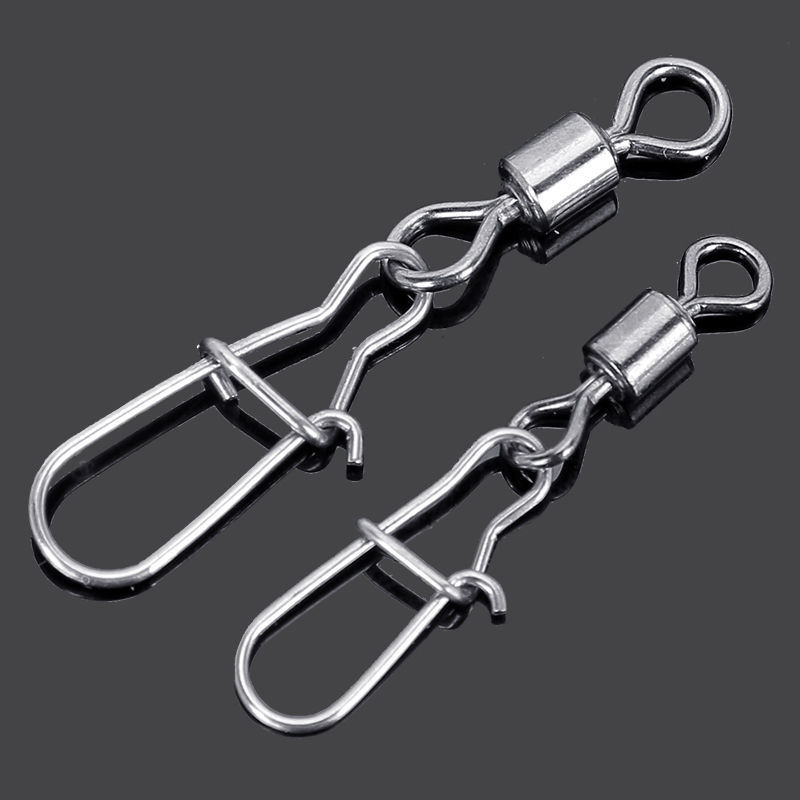 Cross-border 8-character ring sea fishing small accessories swivel hook explosive hook connector stainless steel B-type pin lure connector