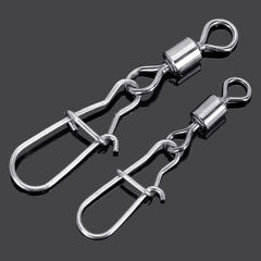 Cross-border 8-character ring sea fishing small accessories swivel hook explosive hook connector stainless steel B-type pin lure connector