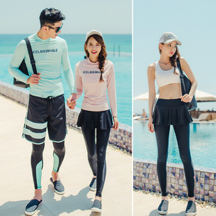 South Korea Couple Parent-Child Diving Suit suit Swimming Suit Sports Long Sleeve Sun-proof Quick-drying Unisex Children Snorkeling Jellyfish