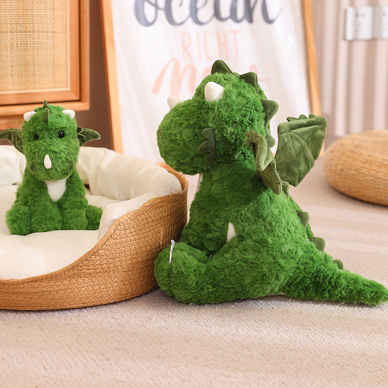 Muñeca de juguete de peluche de huevo de dinosaurio creativo transfronterizo con alas Linda muñeca de dinosaurio de dibujos animados para niños muñeca calmante