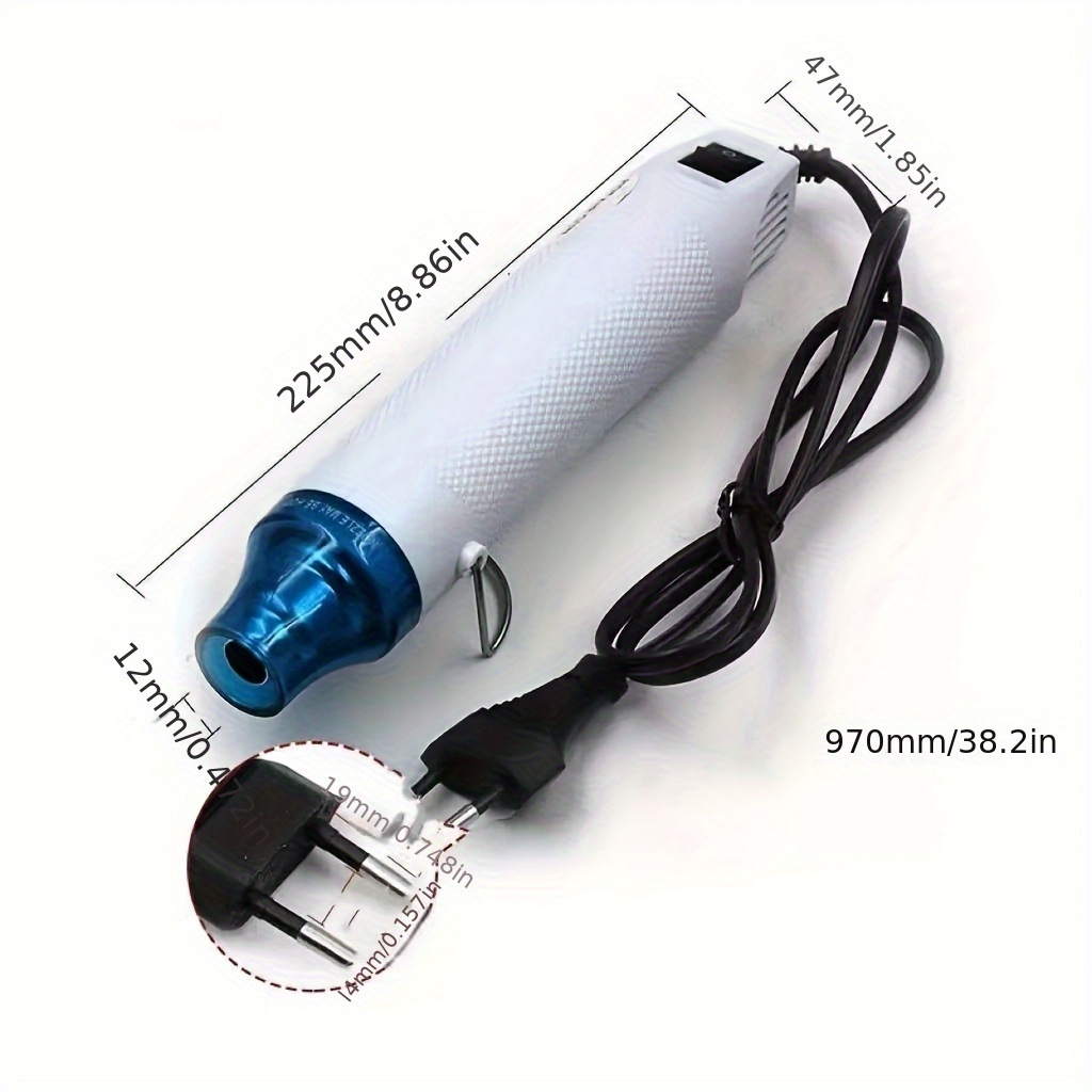 Mini pistola de aire caliente DIY sello de goma polvo convexo / polvo de relieve / pieza termorretráctil diy pistola de aire caliente de cerámica suave image 5