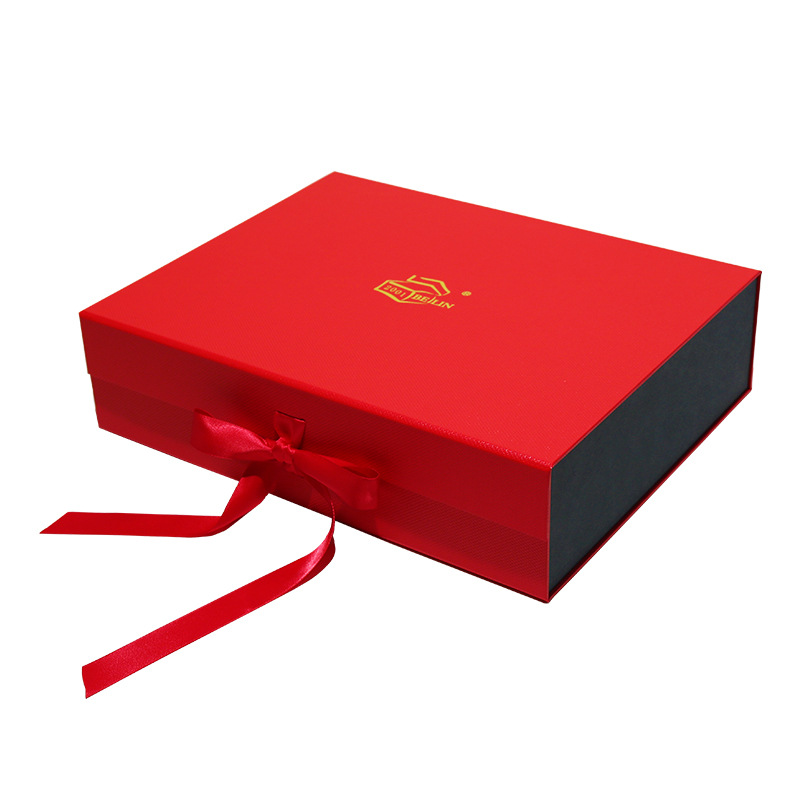 Fábrica de comercio exterior de una sola pieza traje plegable camisa caja vacía cinta magnética logotipo imprimible caja de regalo image 3