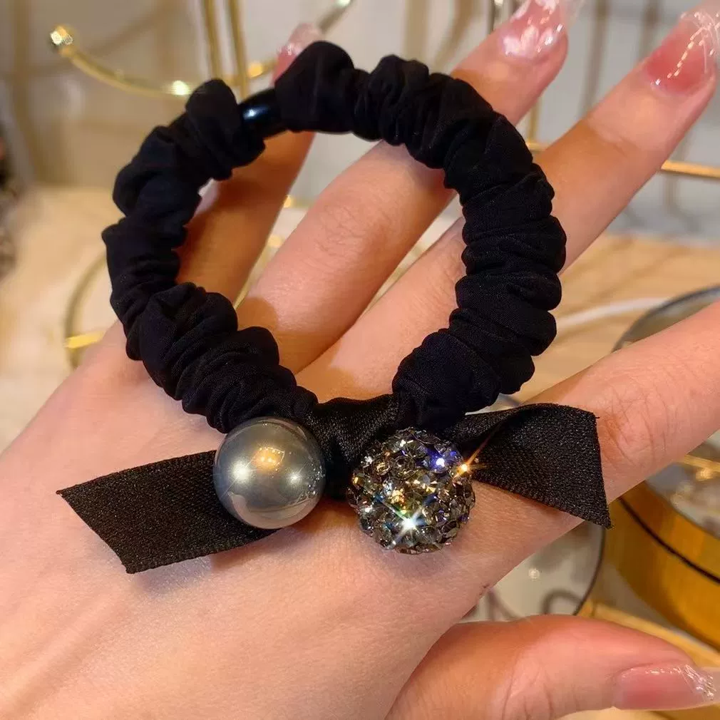 Заколка с бантом, резинка для волос, хвостик, стиль Chanel, интернет-знаменитость