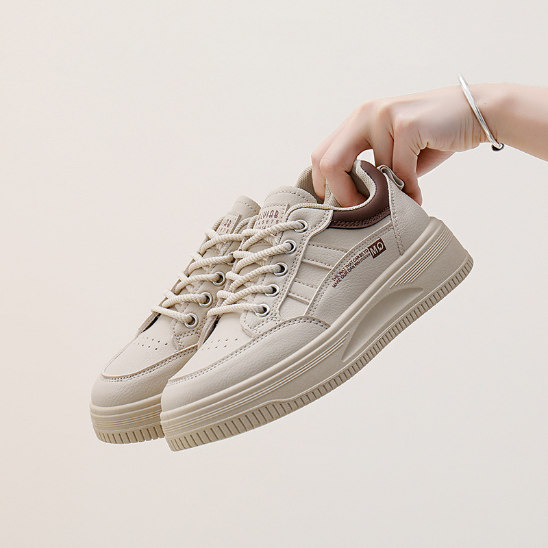 2024 autumn white new Korean version ins student height increasing thick soled sports board casual shoes female 8612_voghion.com