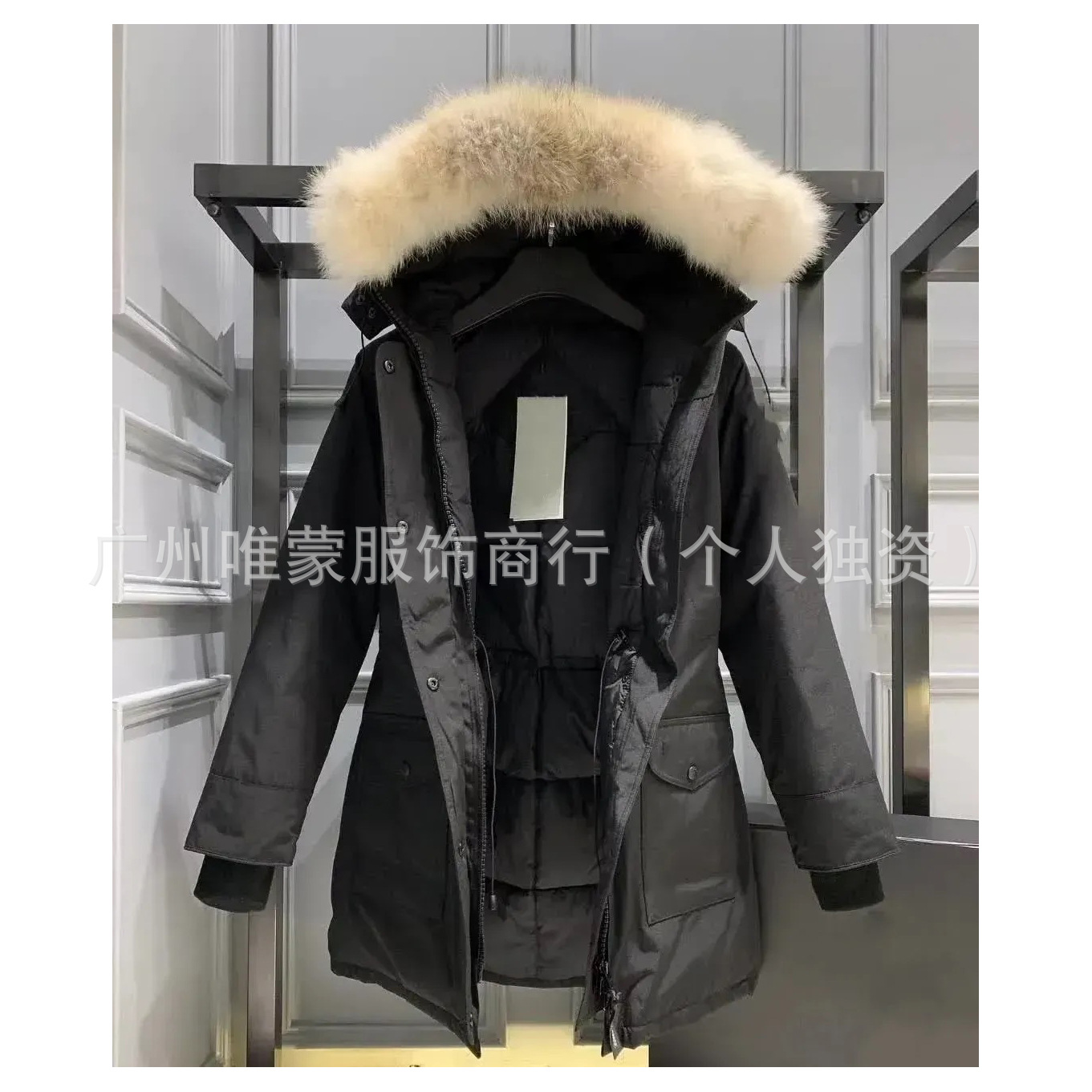 跨境外贸专供trilllium羽绒服女士中长款派克大衣