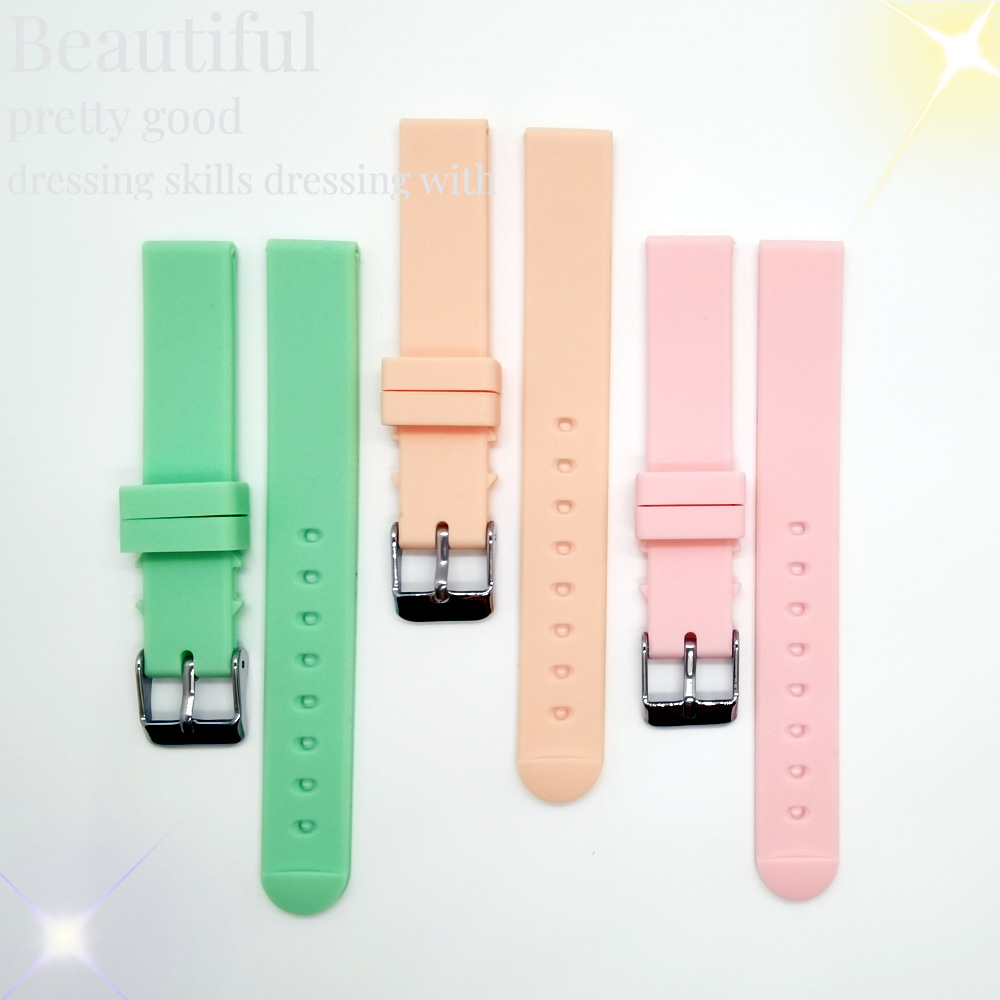 Factory Direct sales 14MM flat silicone strap