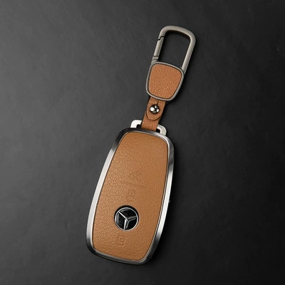Gls450 Car S400L Shell, S-Class Car key bag - model-a-maybach-square-buckle-golden-brown
