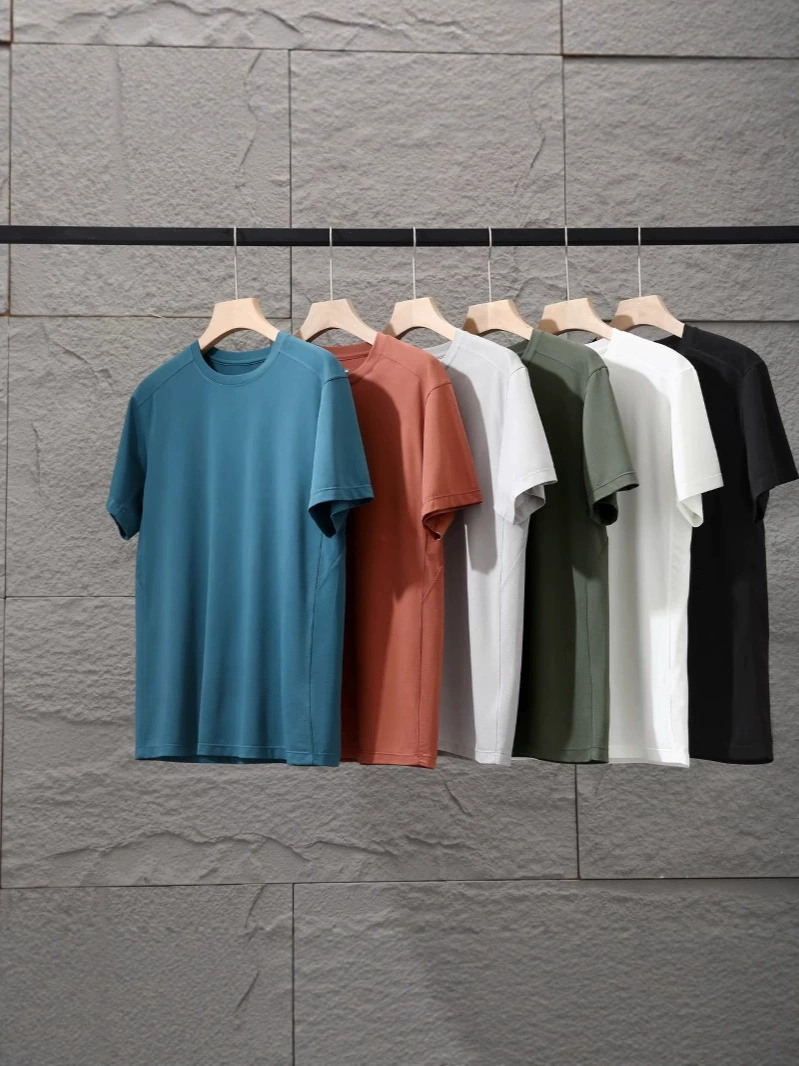 Роскошная серия по уходу за кожей! Мягкая и нежная высокоэластичная универсальная повседневная шелковистая футболка с короткими рукавами из технической ткани с ощущением холода.