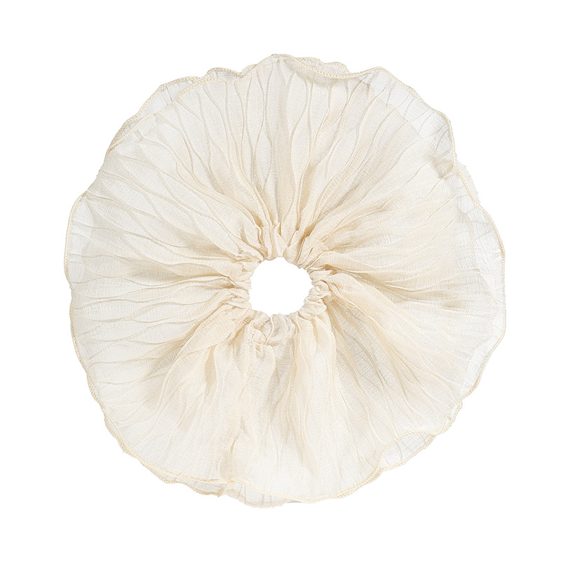 Primavera y verano coreanos plegado anillo de cabello colostal de alto nivel cuerda de cabello flor de cabello versátil simple cuerda de cabello colostal de cerdo