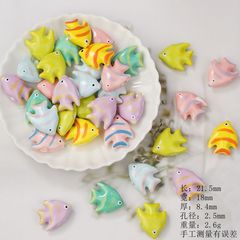 景徳鎮セラミックカラフルなかわいい手描きの魚セラミックルースビーズ穴ビーズファッション DIY ブレスレットジュエリービーズ