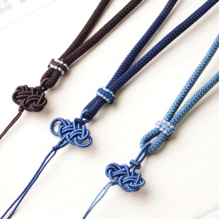 Wenchang knot 13cm handle rope Hetian jade jewelry Wenwan car key sachet bag wrist hanging rope short