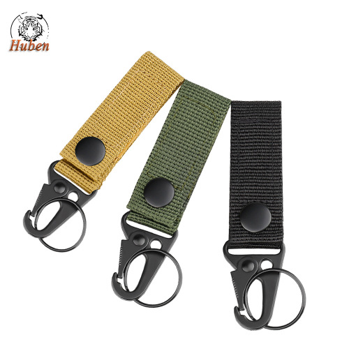 Outdoor tactical nylon webbing buckle, military fan belt multi-functional carabiner, eagle beak hook, molle hook