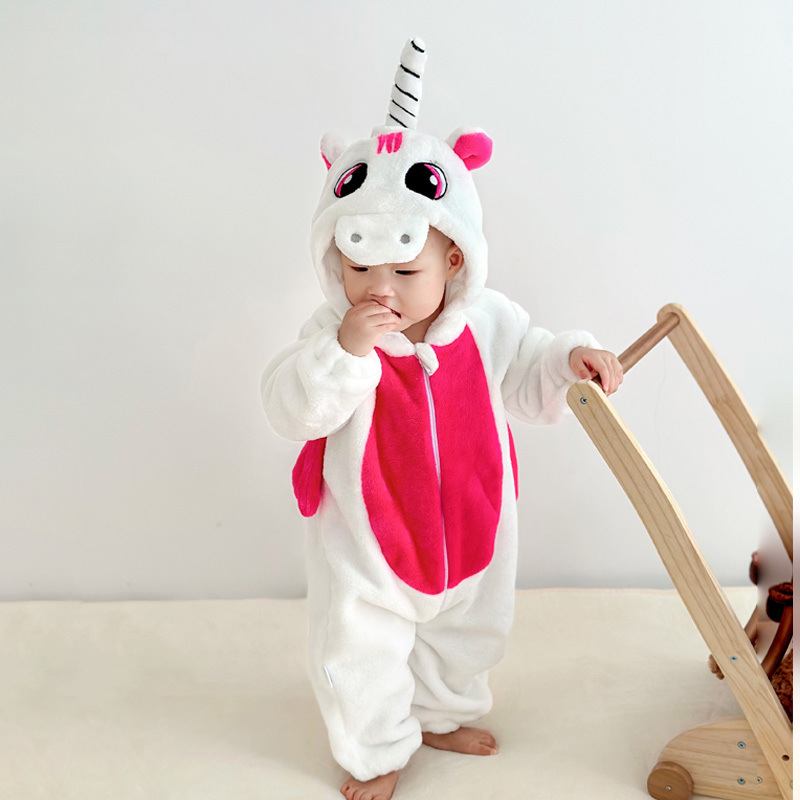 Children's autumn flannel keep warm cute pijama for men and women…