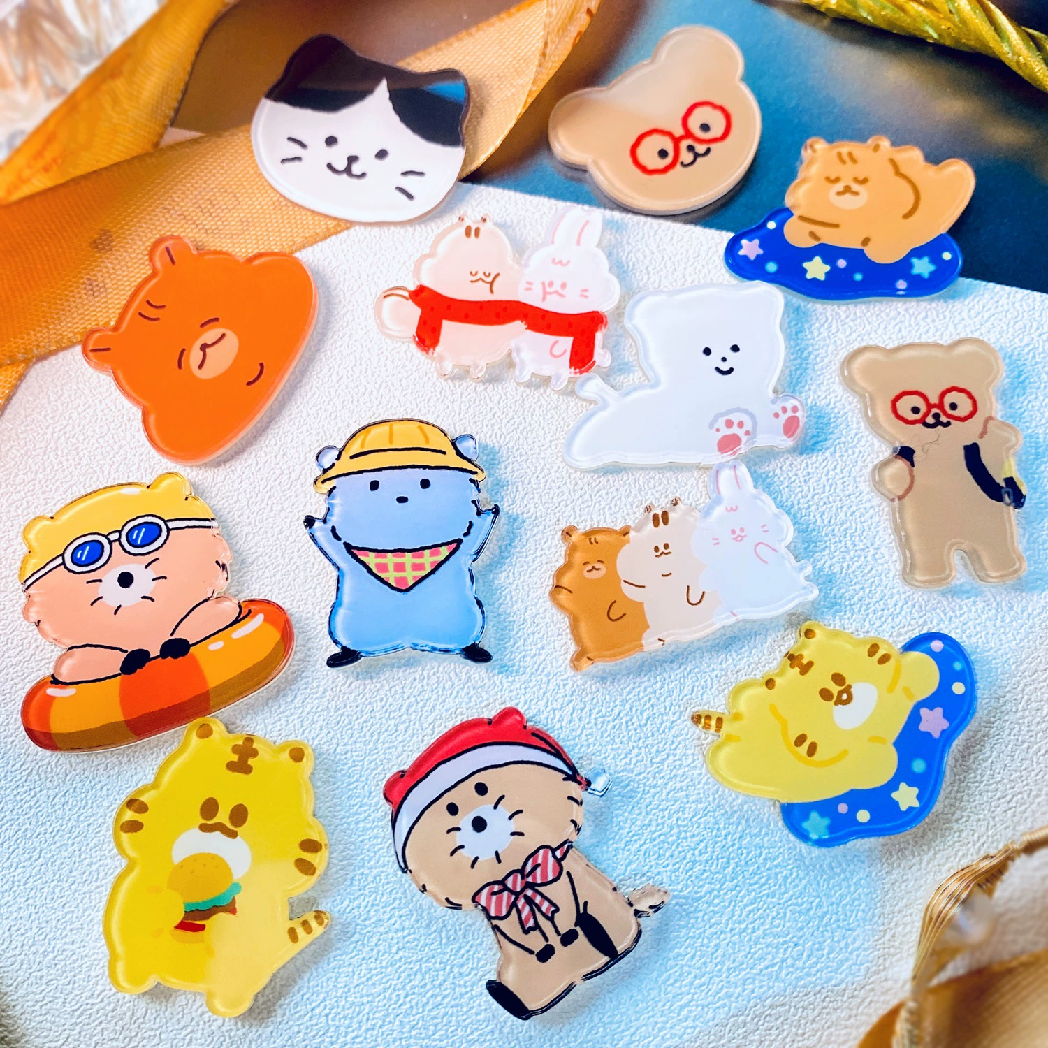 Животные броши милый японский медведь тигр крот цепи кукол иглы корейская версия одежды сумка подвеска