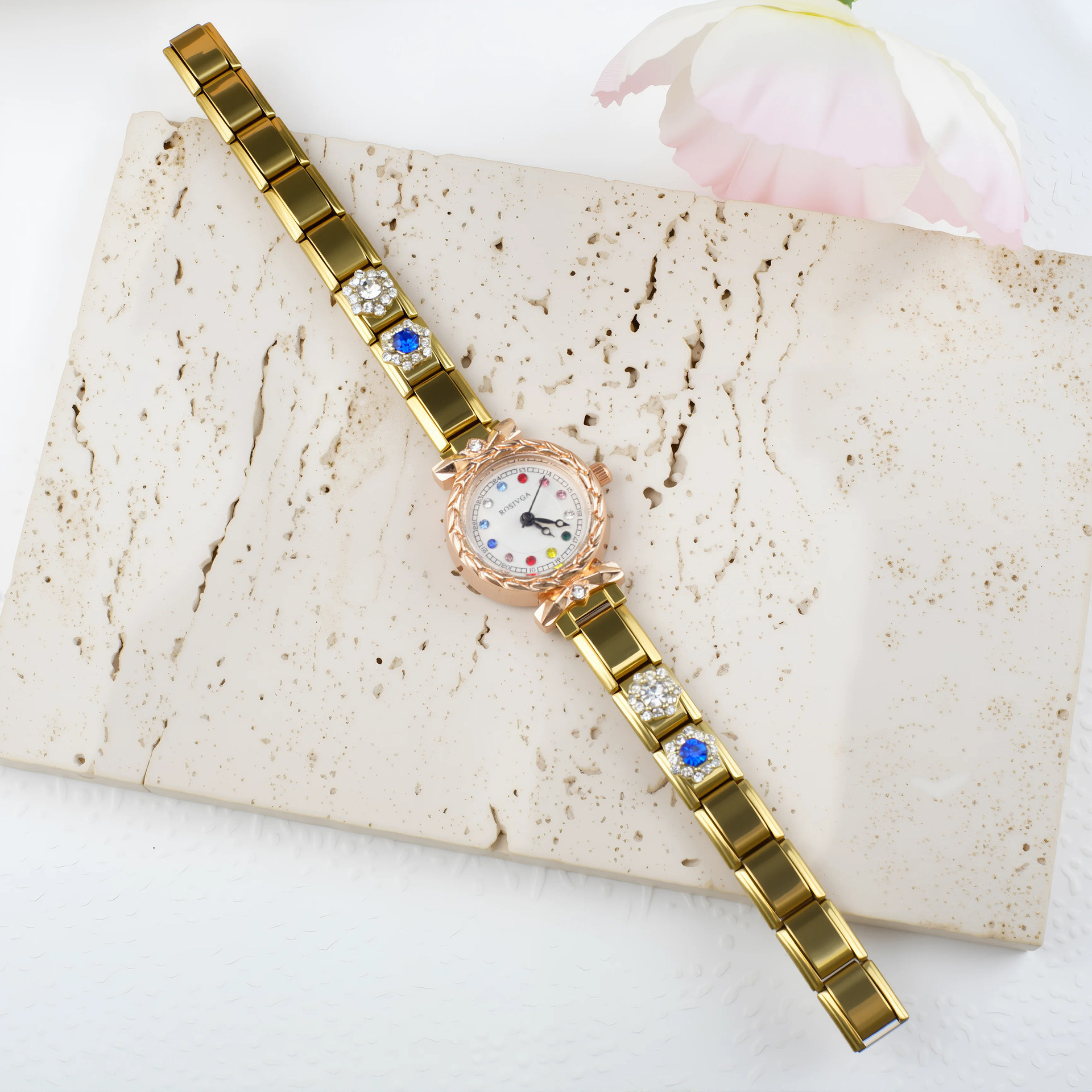 35g Weight Ordinary Glass Mirror Material Stainless Steel Strap Material Watch Classification Pointer+Number Display Type Double Side Snaps Buckle Style Oval Dial Shape Holiday, Shopping Occasion Quartz Movement Geometric Pattern All Seasons Season Unisex Gender Casual, Simple Style Style Casual Simple Style Geometric Double Side Snaps Quartz Watch 3