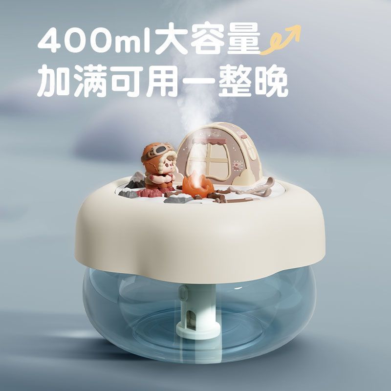 Night Light Desktop Humidifier Small Home Bedroom Student Office Hydrating Moisturizing Large Spray Humidifier