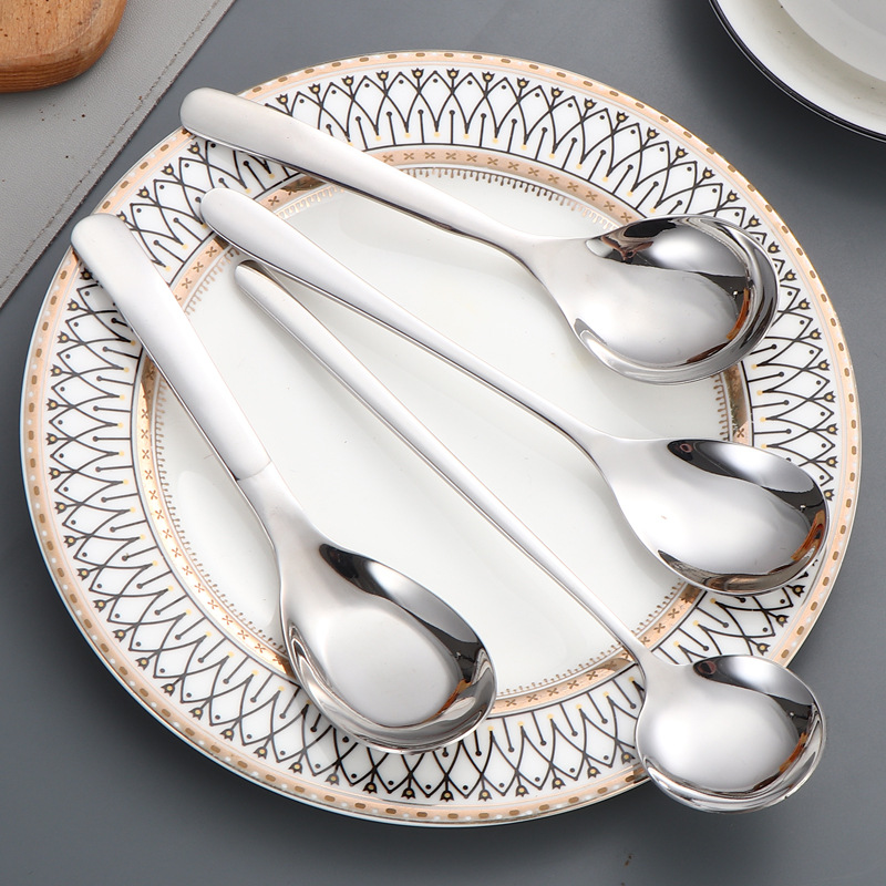 304 cucharas de acero inoxidable explotadas engrosadas profundizar cucharas de comida cucharas de arroz cucharas